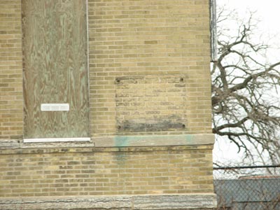 Fort Snelling HQ with Joseph Hale plaque missing